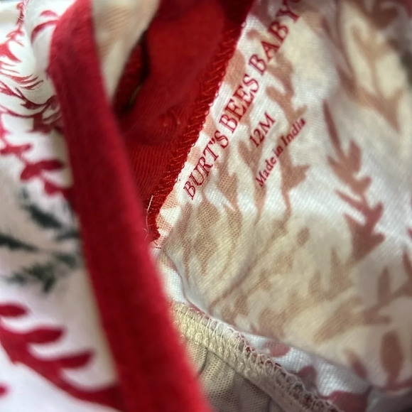 Burt's BeesBaby Holiday Dress Ruffle Tiered 12M Long Sleeve Christmas - Picture 2 of 3